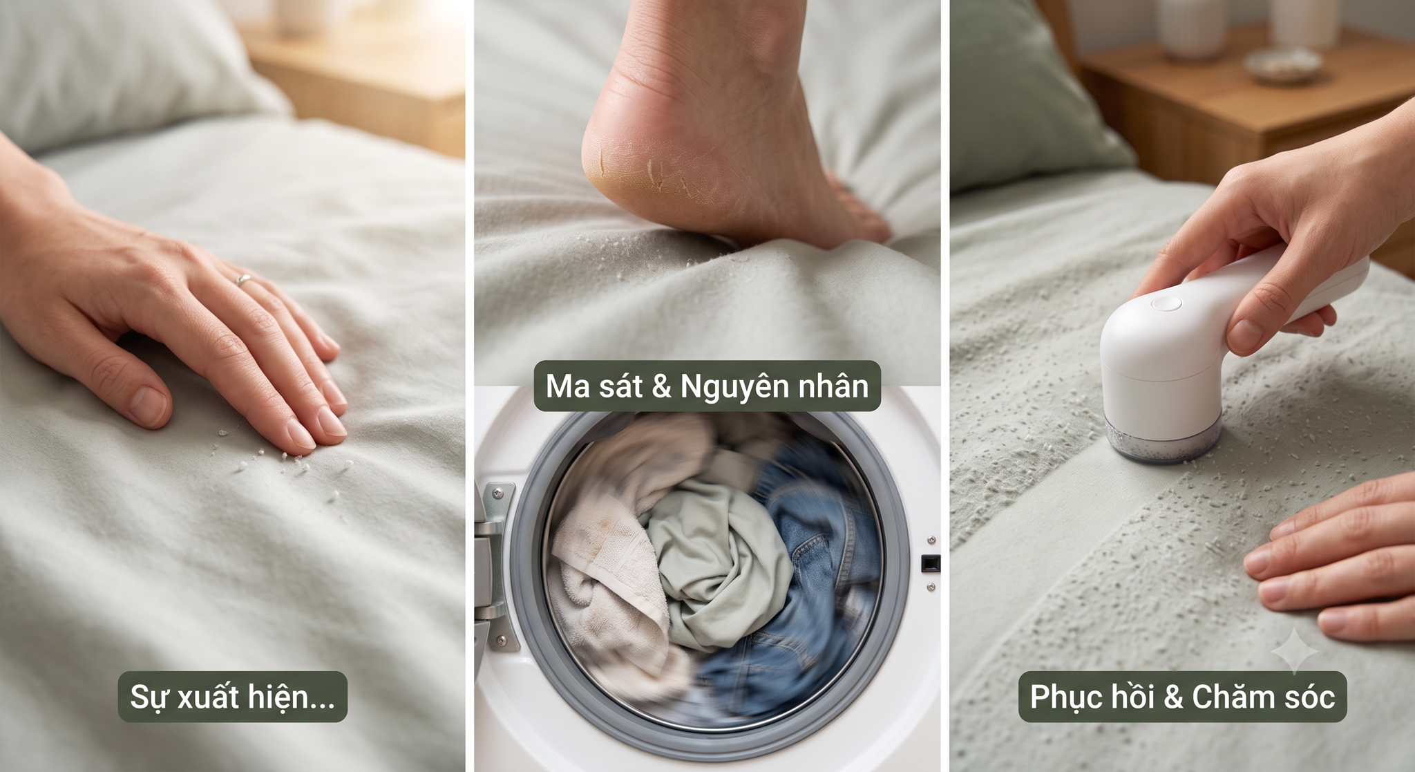 Vì Sao Chăn Ga Rồi Cũng Xù, Và Cách Làm Nó Xù Chậm Lại