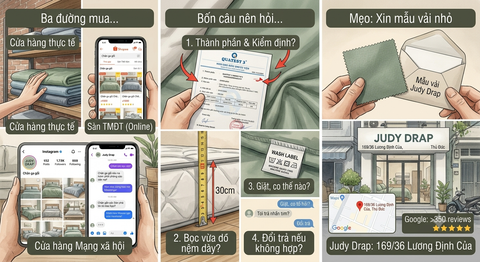 Mua chăn ga gối ở đâu tại TP.HCM? Ba đường mua và bốn câu nên hỏi