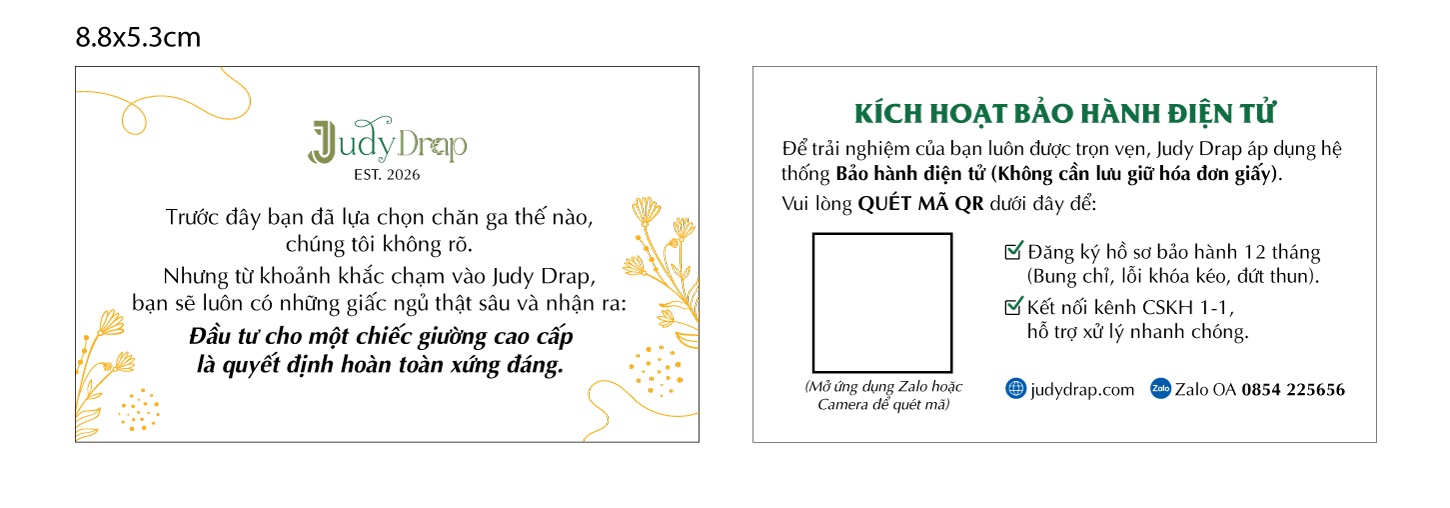 HƯỚNG DẪN KÍCH HOẠT BẢO HÀNH ĐIỆN TỬ JUDY DRAP