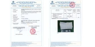 Giấy kiểm định LÕI BÔNG DÙNG CHO CÁC SẢN PHẨM JUDY DRAP