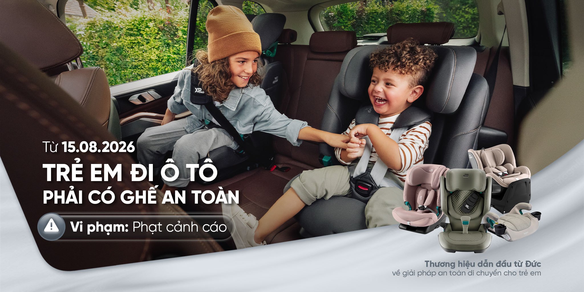 Bắt Buộc Sử Dụng Thiết Bị An Toàn Cho Trẻ Em Trên Ô Tô Từ Ngày 15/08