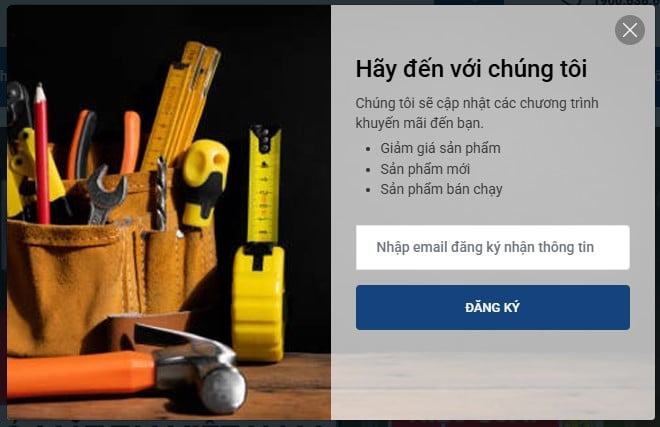 Popup form liên hệ