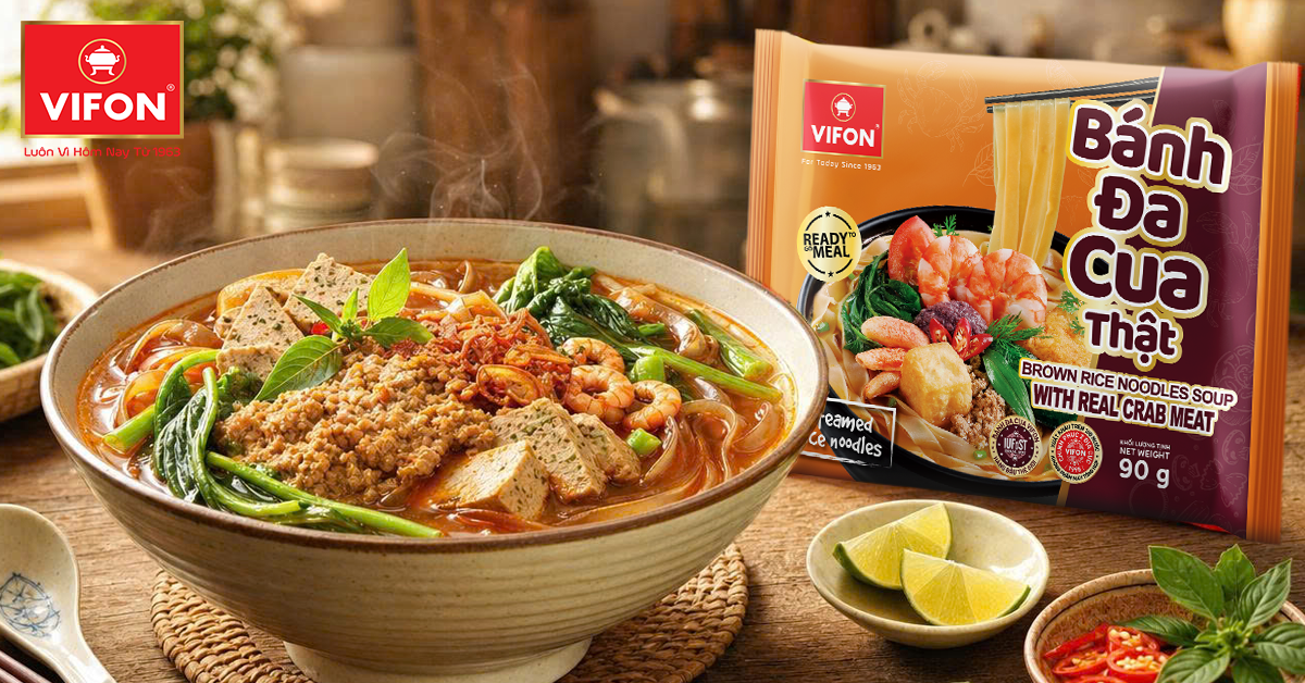 Bánh Đa Cua VIFON 90g – Món Ăn Tiện Lợi Cho Học Sinh, Sinh Viên Và Dân Văn Phòng