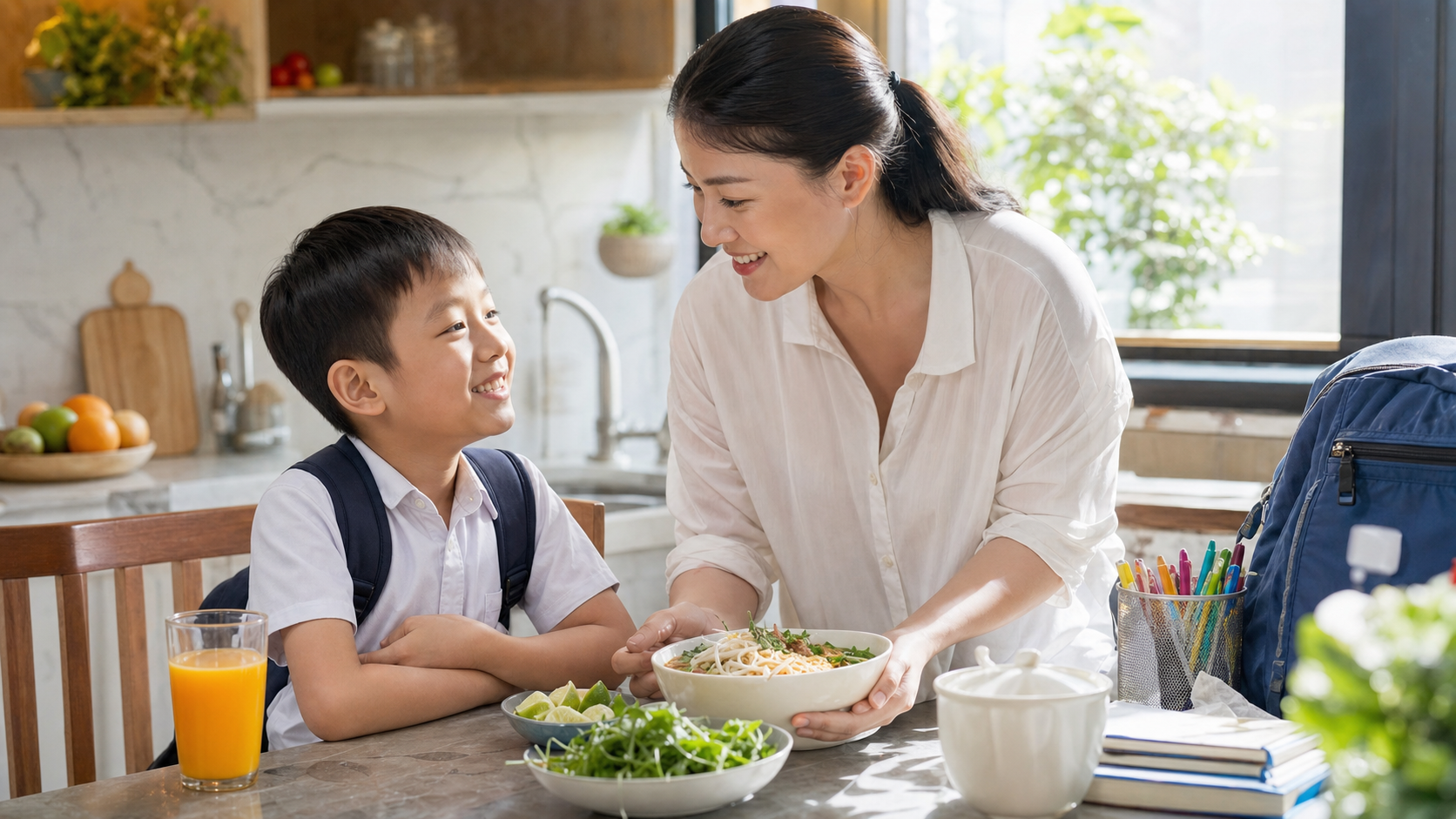 Bữa Sáng Mùa Tựu Trường Nhanh Gọn Cùng Hủ Tiếu VIFON