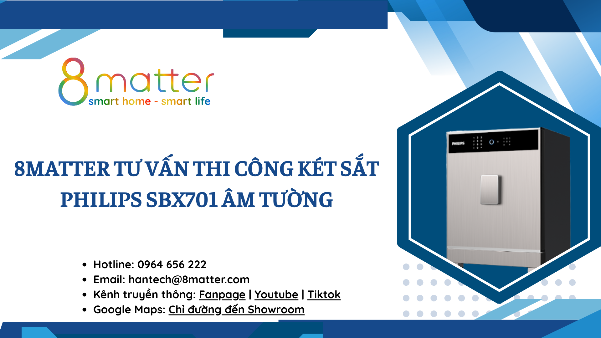 8matter tư vấn thi công két sắt Philips SBX701 âm tường