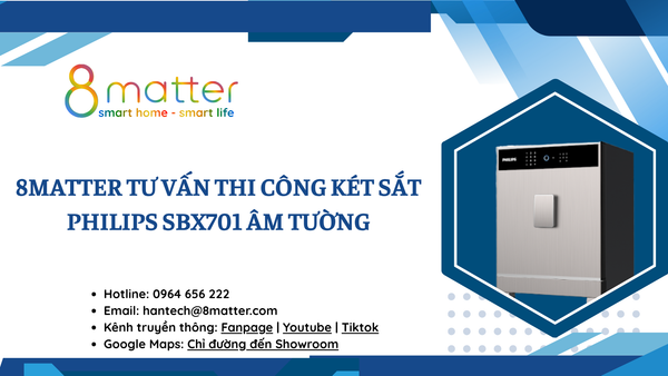 8matter tư vấn thi công két sắt Philips SBX701 âm tường
