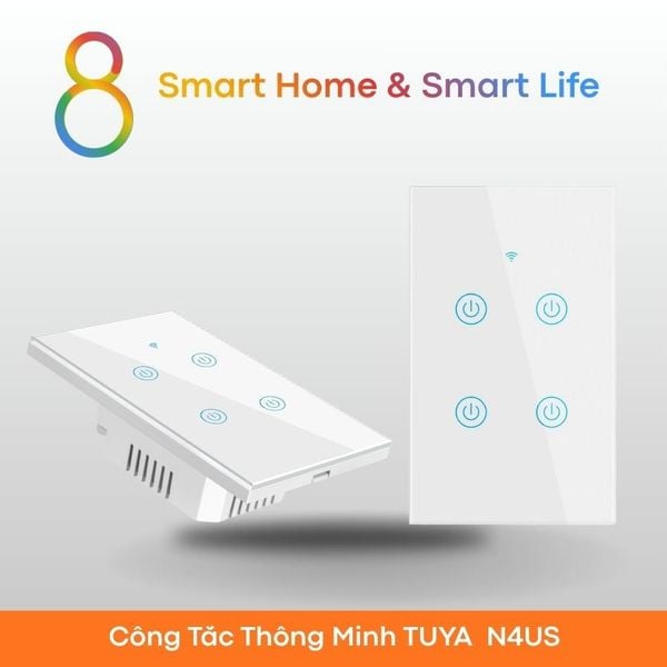 Công Tắc Thông Minh Wifi Tuya Smart Life - Nút Cảm Ứng - 8Matter - SmartHome