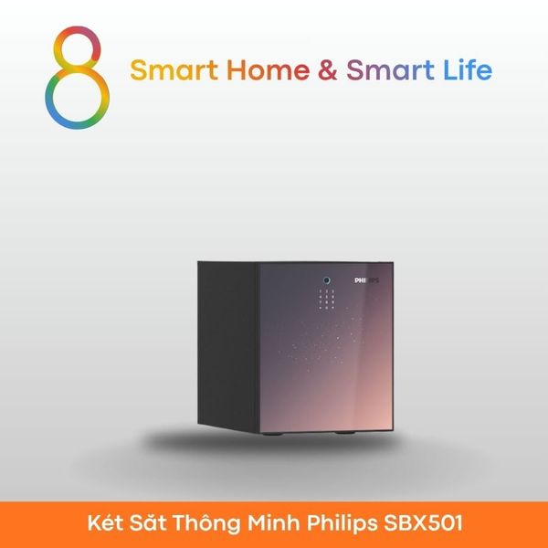 Thùng sắt thông minh Philips SBX501-Tím-8Matter-Smarthome