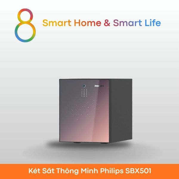 Thùng sắt thông minh Philips SBX501-Tím-8Matter-Smarthome