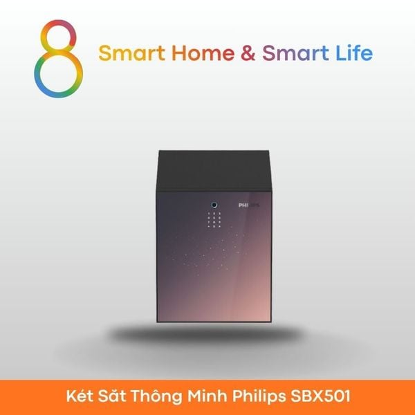 Thùng sắt thông minh Philips SBX501-Tím-8Matter-Smarthome