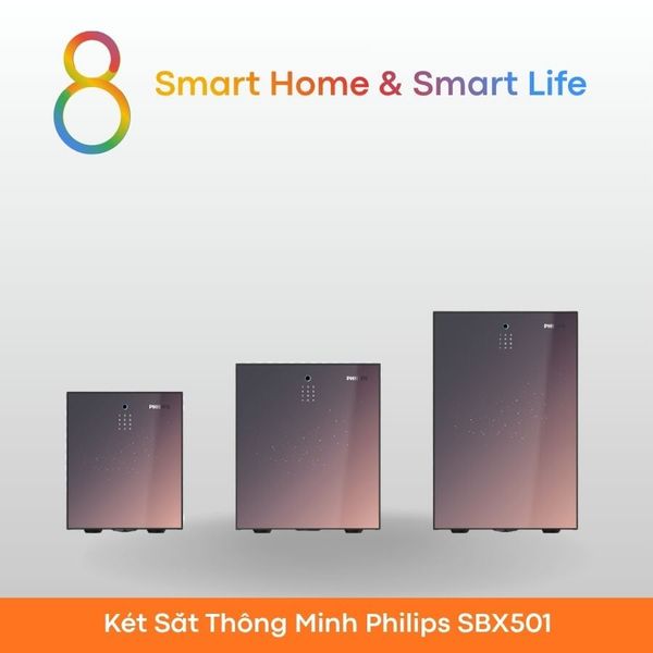 Thùng sắt thông minh Philips SBX501-Tím-8Matter-Smarthome