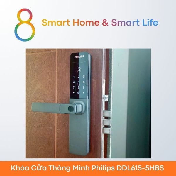 Khóa Cửa Thông Minh Philips DDL615-5HBS