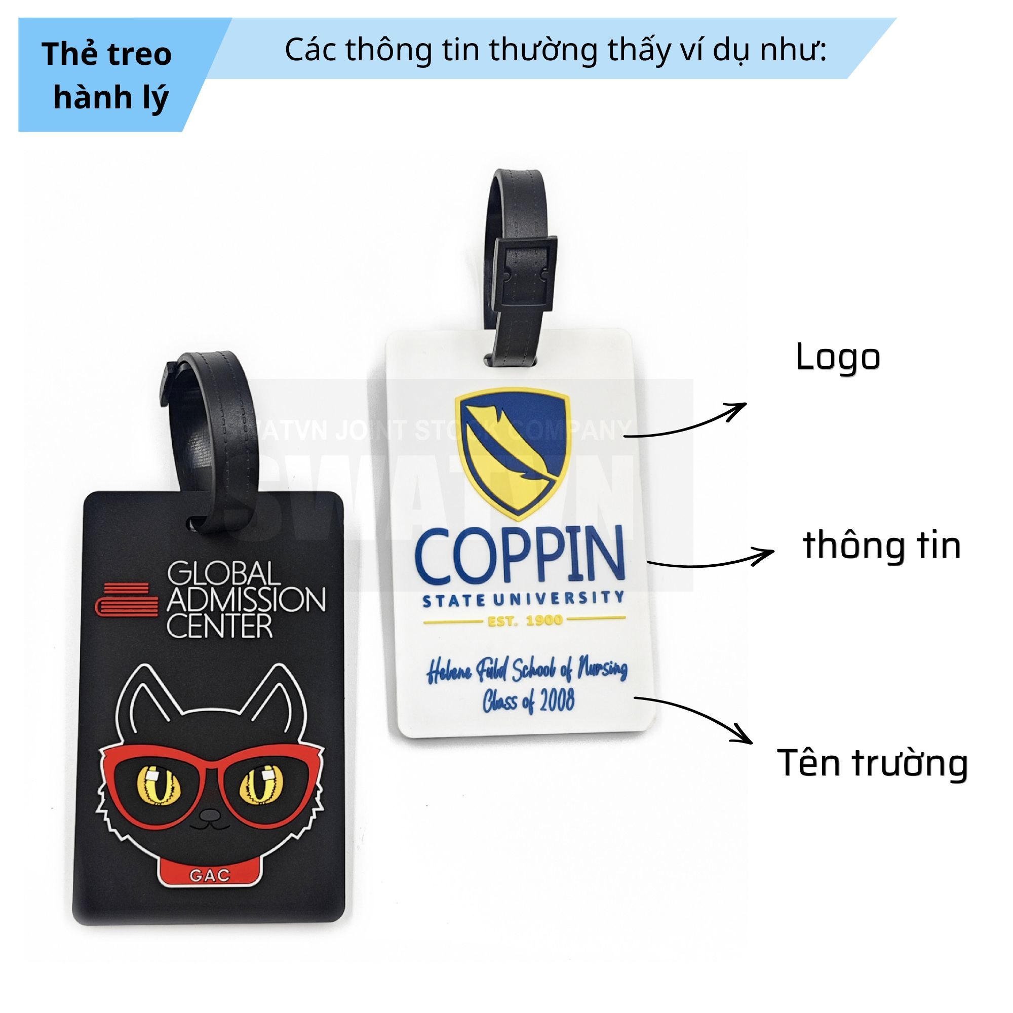 Thẻ treo hành lý cao su theo yêu cầu - giải pháp nhận diện thương hiệu cho doanh nghiệp du lịch