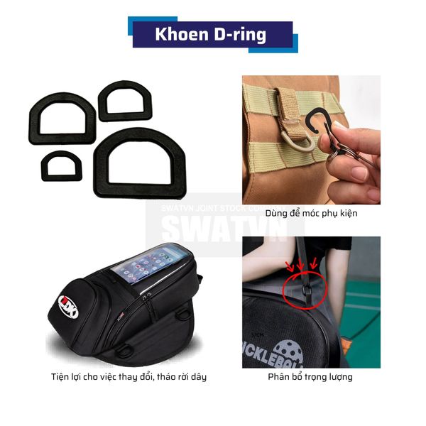khoen D-ring nhựa tiện lợi