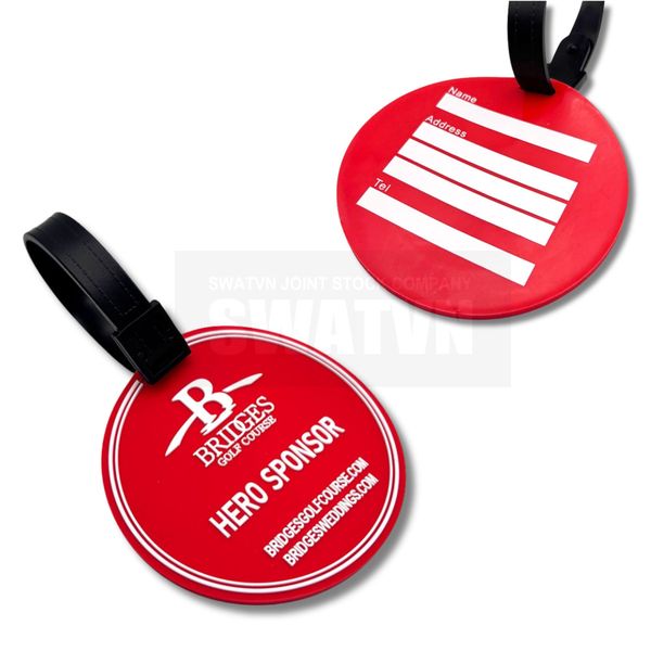 thẻ treo hành lý cao su in logo