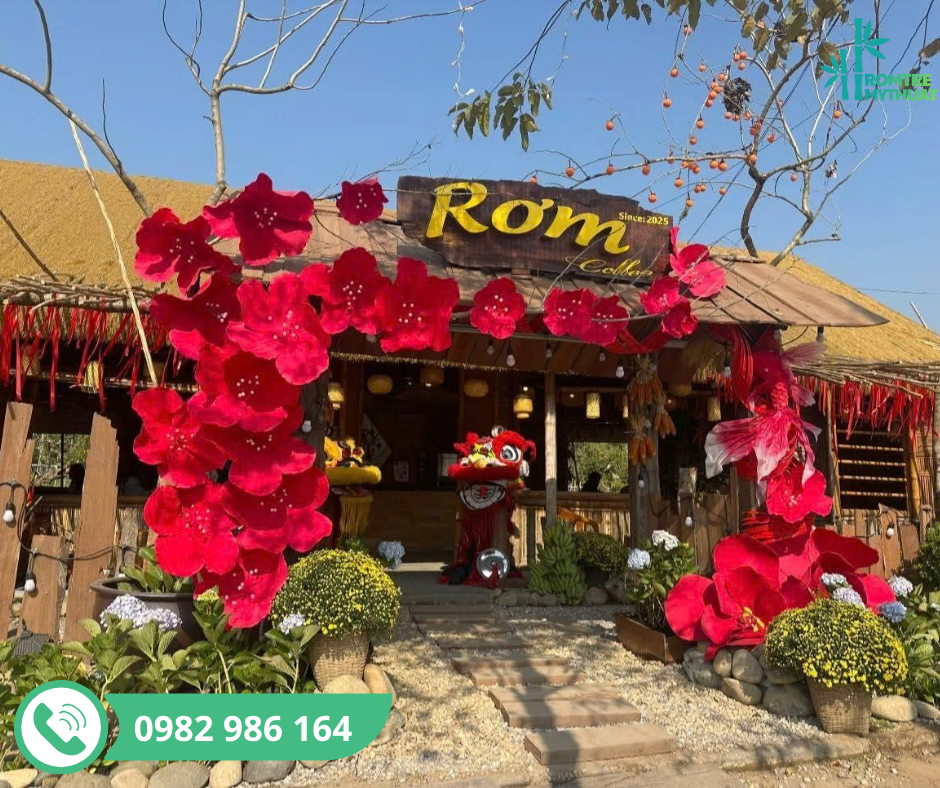 [Thanh Hóa] Mái hiên trang trí Cỏ rơm nhân tạo tại Rơm Cafe – Núi Long ...