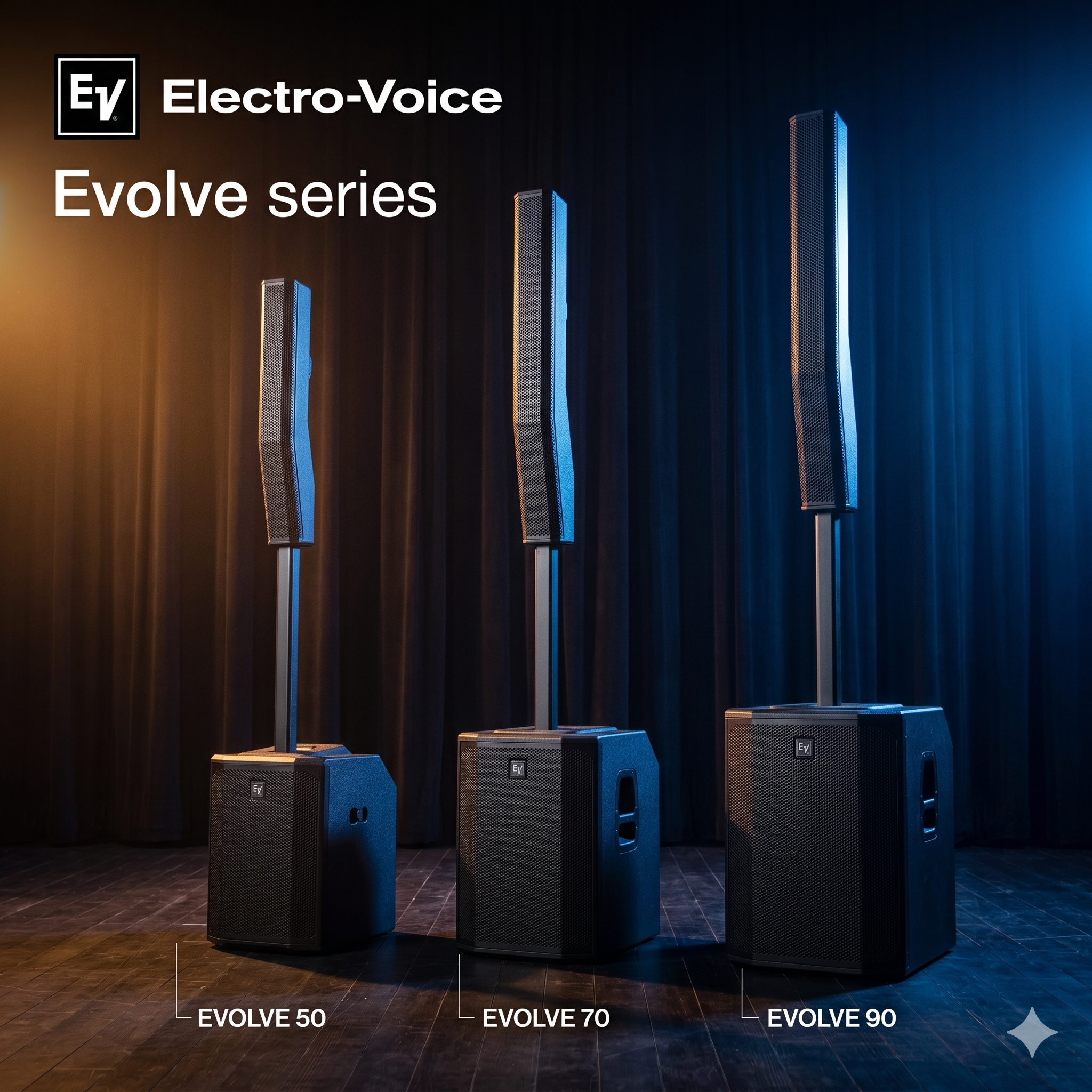 Kỷ Nguyên Mới Của Loa Column PA: So Sánh Toàn Diện Electro-Voice Evolve 50, Evolve 70 và Evolve 90