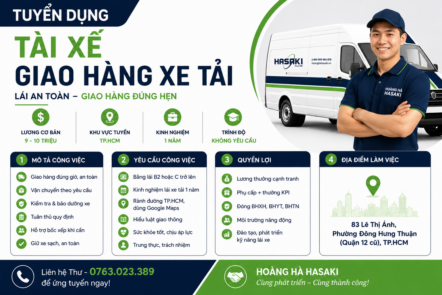 TÀI XẾ GIAO HÀNG XE TẢI