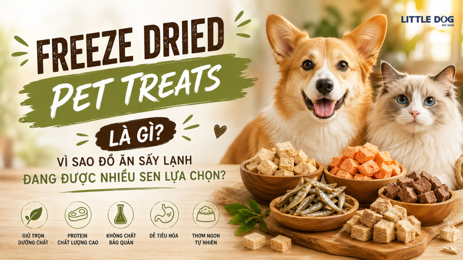 Freeze Dried Pet Treats là gì? Vì sao đồ ăn sấy lạnh đang trở thành lựa chọn hàng đầu của các Sen?