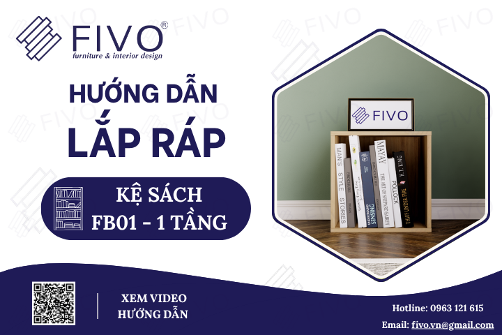 Hướng Dẫn Lắp Ráp Kệ Sách Tổ Ong FB01 FIVO, 1 Tầng, Nhanh Chóng Tại Nhà