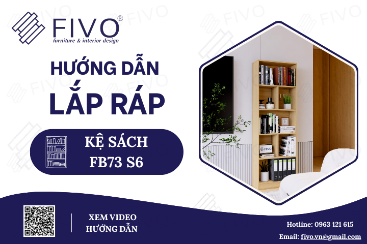 Hướng Dẫn Lắp Ráp Kệ Sách Gỗ FB73 FIVO, Ngang 60cm Chi Tiết, Ai Cũng Có Thể Thực Hiện