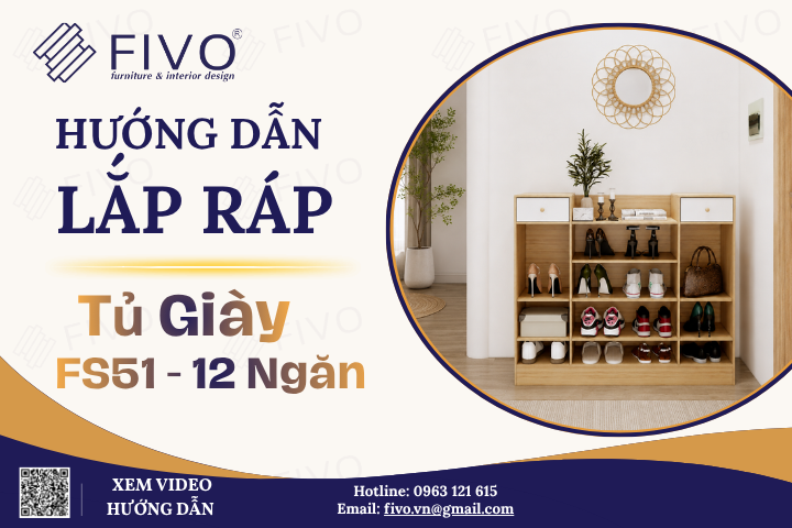 Hướng Dẫn Lắp Ráp Tủ Giày Dép FS51 FIVO, 12 Ngăn, Chỉ Trong Vài Phút