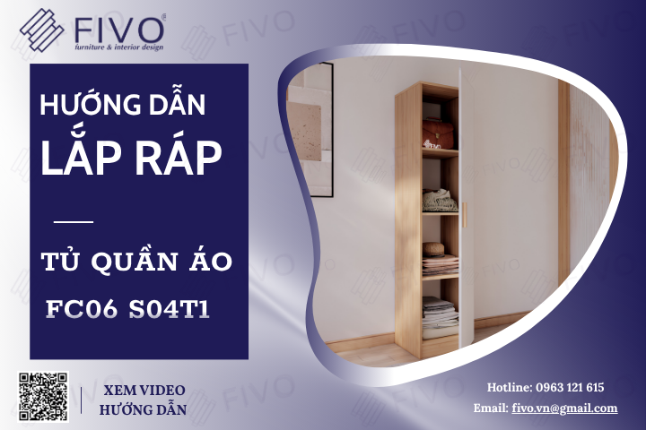 Hướng Dẫn Lắp Ráp Tủ Quần Áo Gỗ FC06 FIVO, Tủ Đồ Gấp, Dễ Hiểu, Lắp Đúng Ngay Từ Lần Đầu