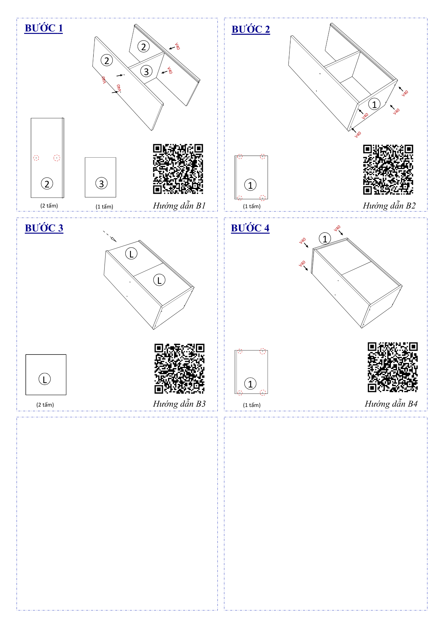 Hướng dẫn lắp ráp Kệ Sách Tổ Ong FB01, 2 Tầng FIVO