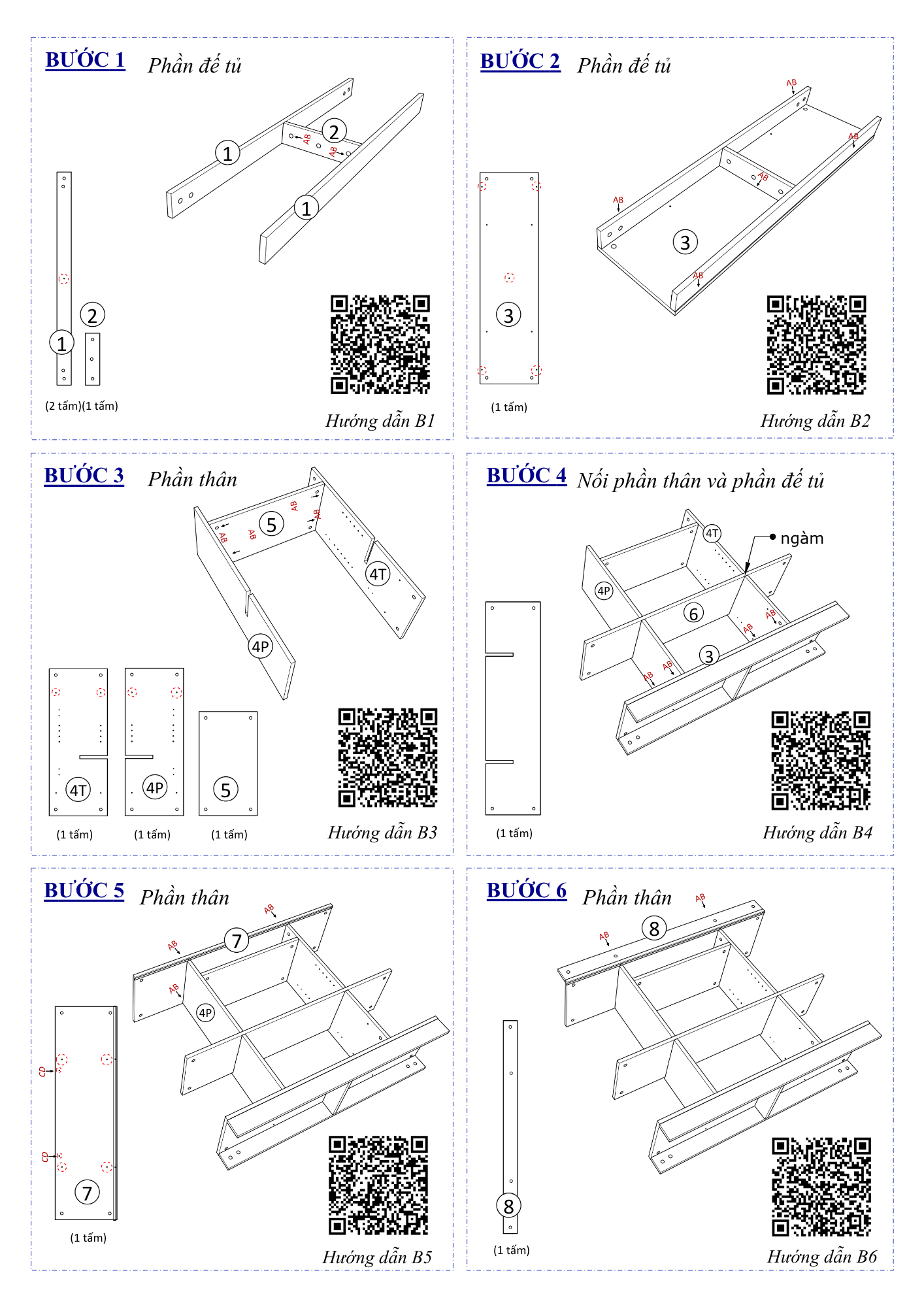 Hướng dẫn lắp ráp Tủ Giày Dép FS52, 10 Ngăn FIVO