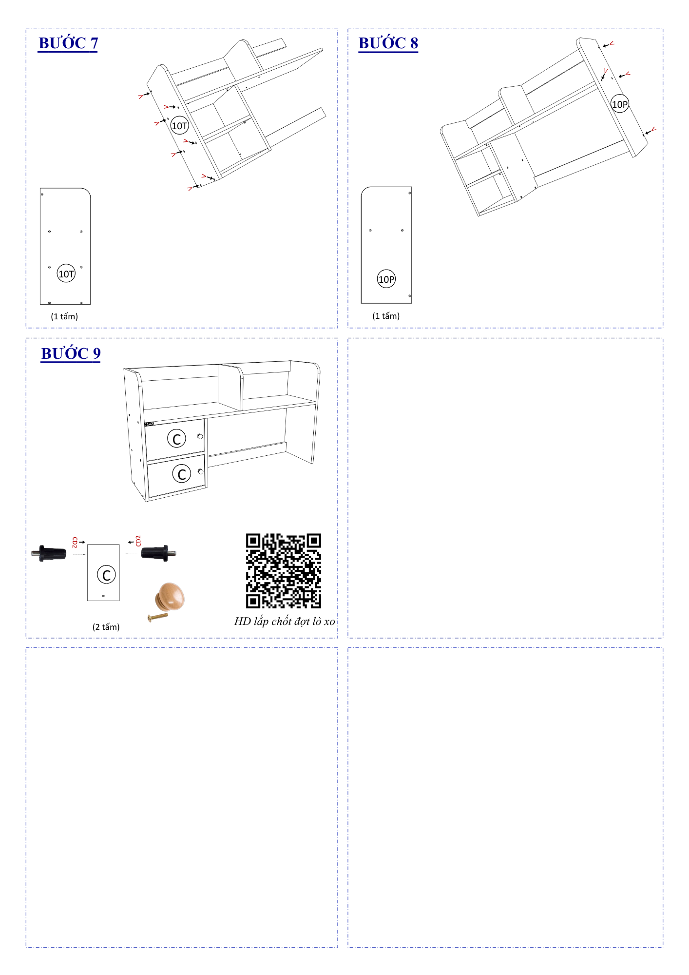 Hướng dẫn lắp ráp Kệ Sách Để Bàn FB21, Ngang 80cm, 2 Cửa FIVO