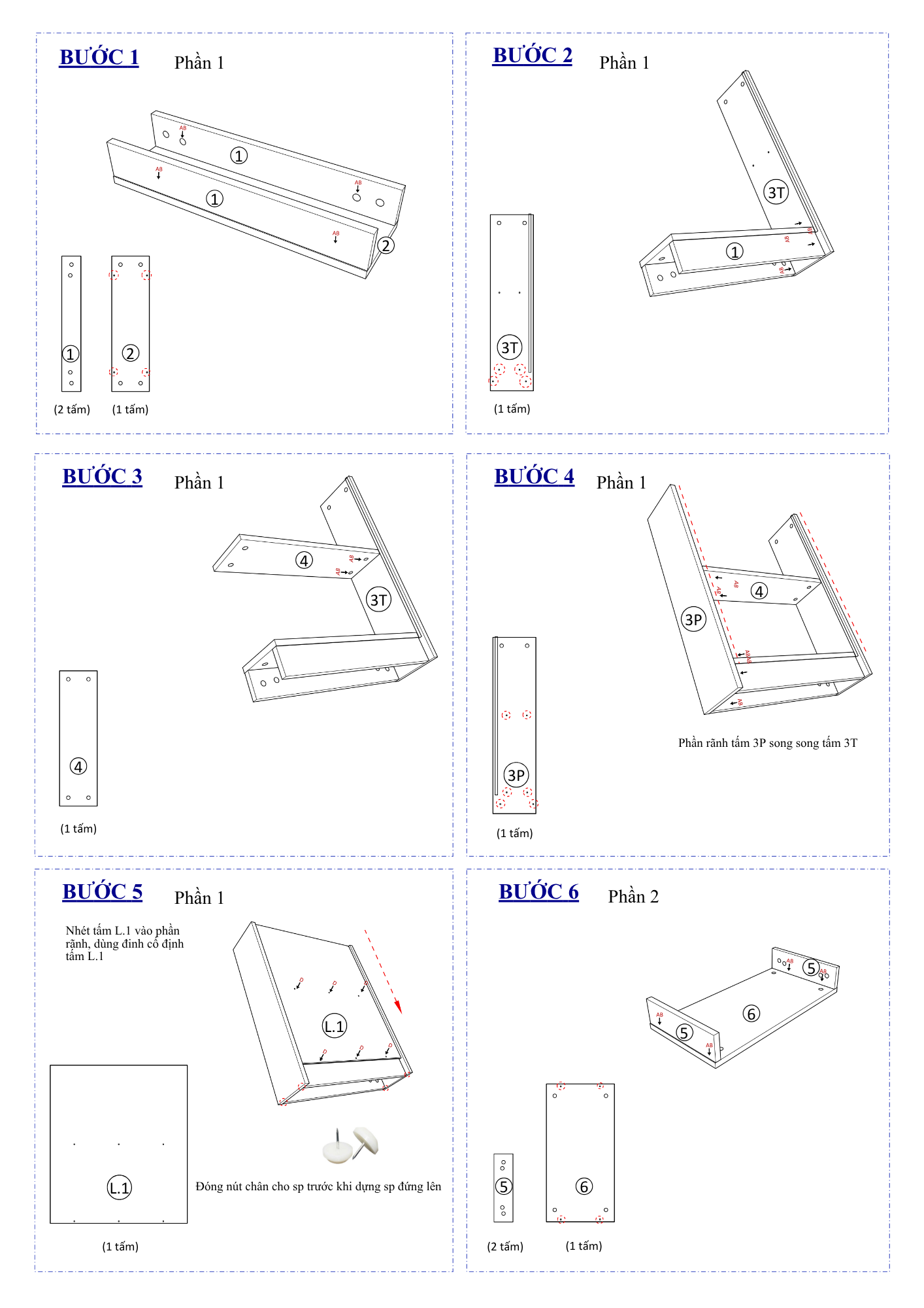 Hướng dẫn lắp ráp Bàn Làm Việc Kết Hợp Kệ Sách FD04 FIVO