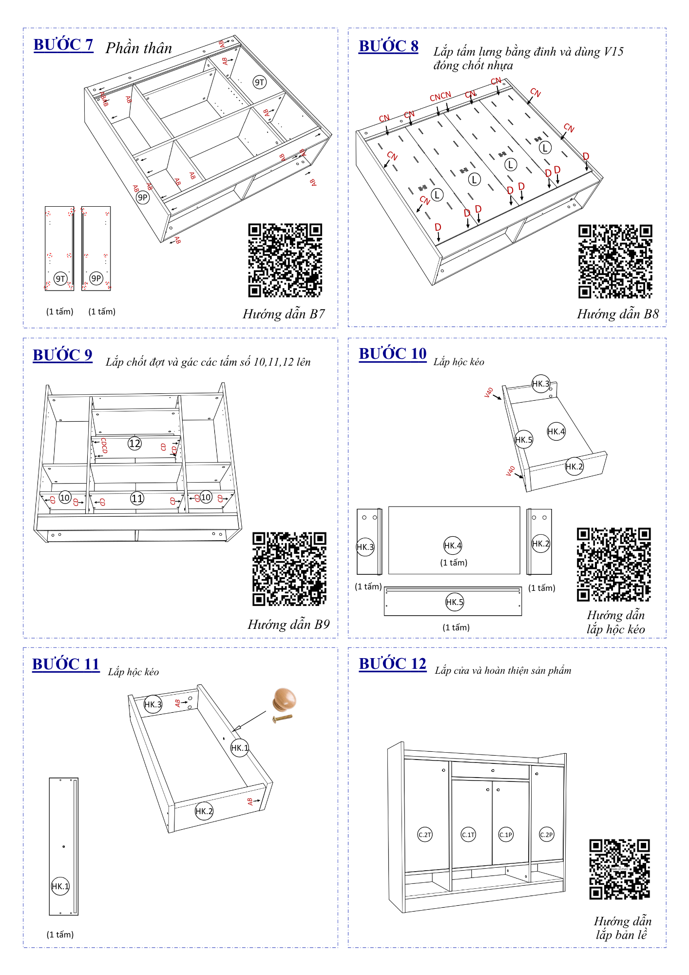 Hướng dẫn lắp ráp Tủ Giày Dép FS52, 10 Ngăn FIVO