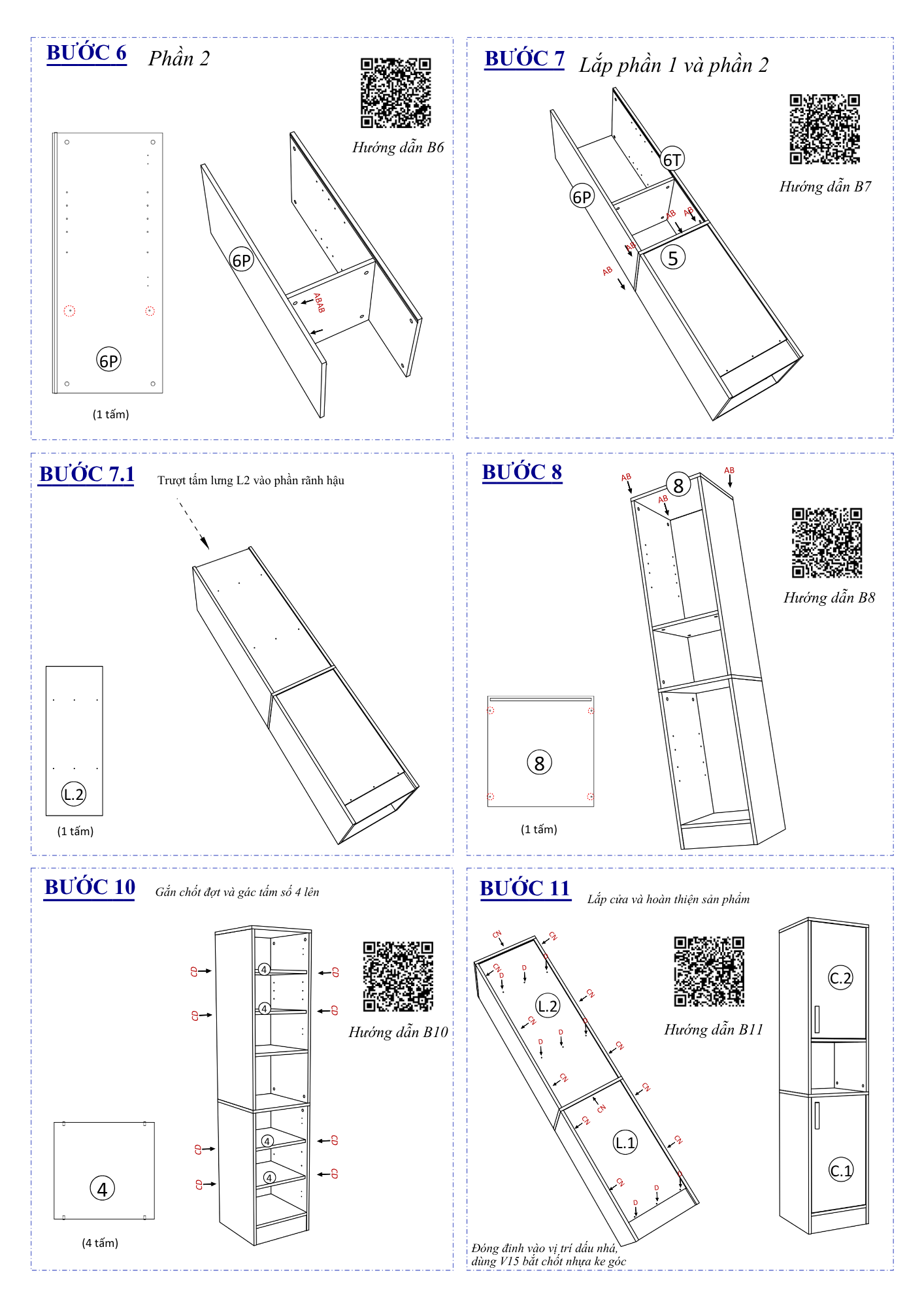 Hướng Dẫn Lắp Đặt Tủ Quần Áo FC05, Tủ 2 Cửa FIVO