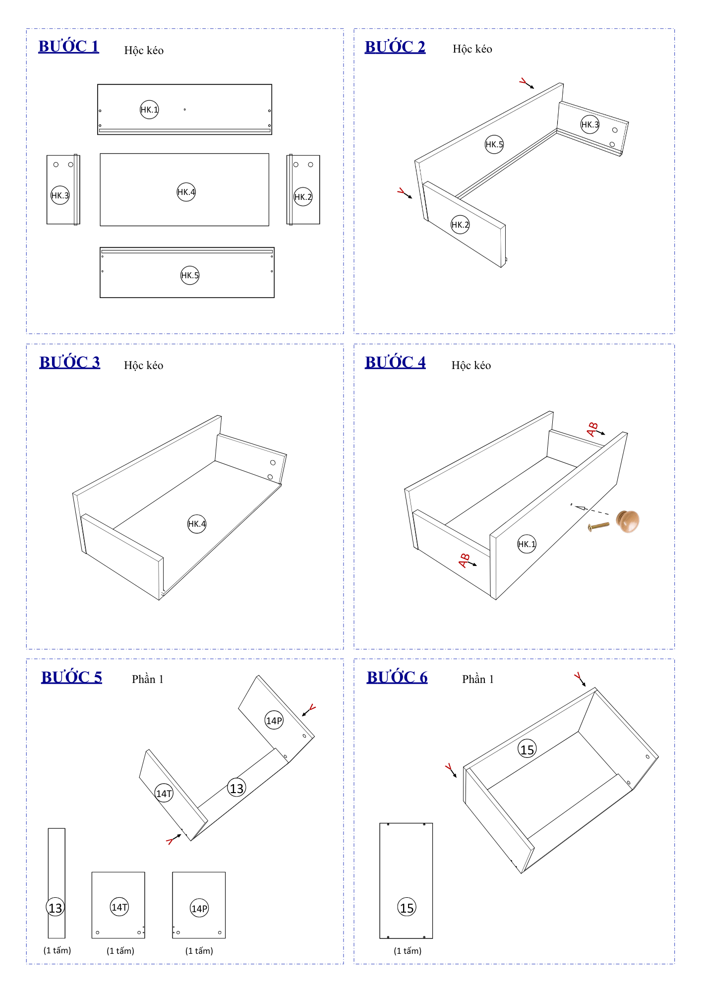 Hướng Dẫn Lắp Ráp Kệ Sách FB61 FIVO 117cm