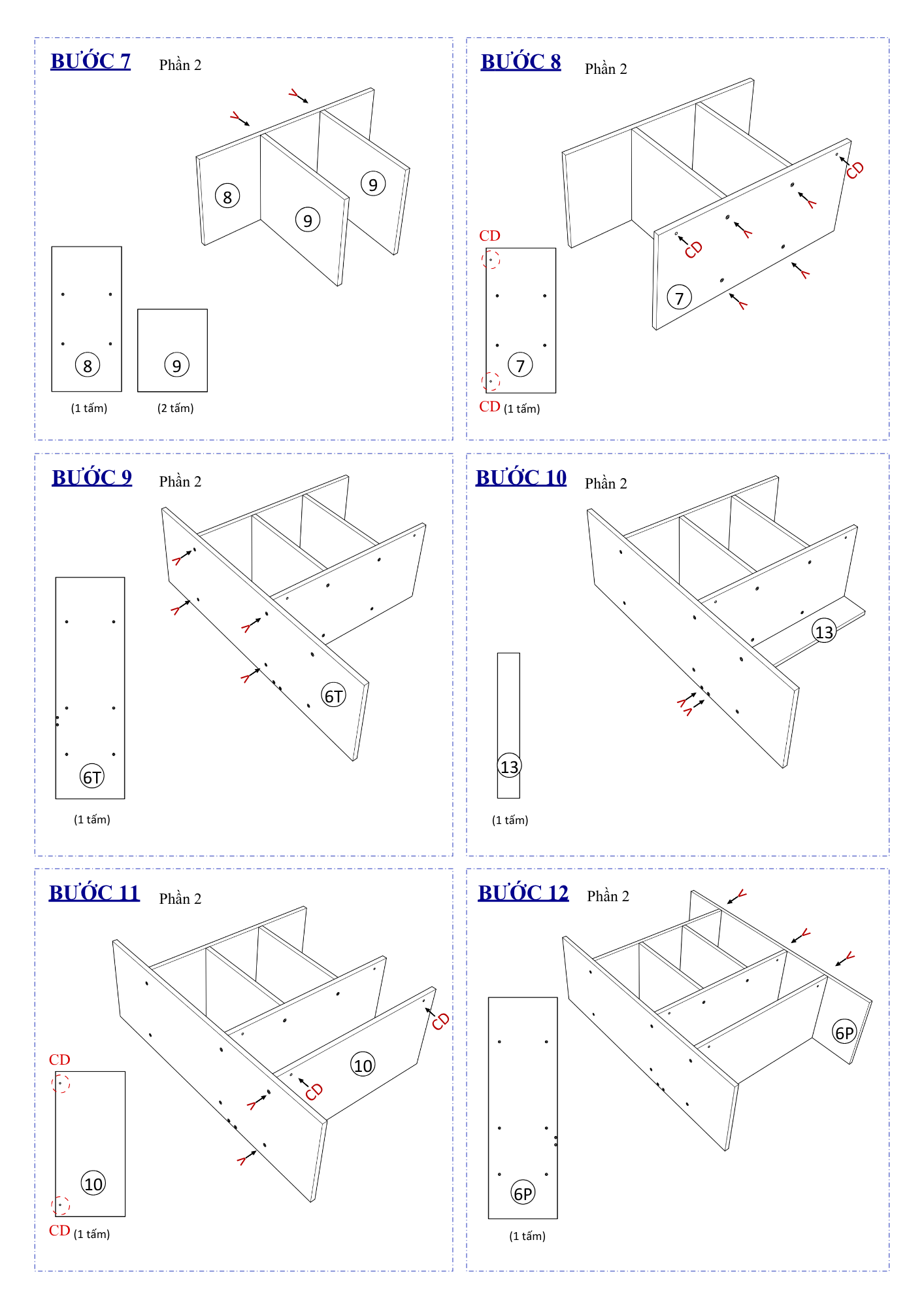 Hướng Dẫn Lắp Ráp Kệ Sách FB61 FIVO 117cm