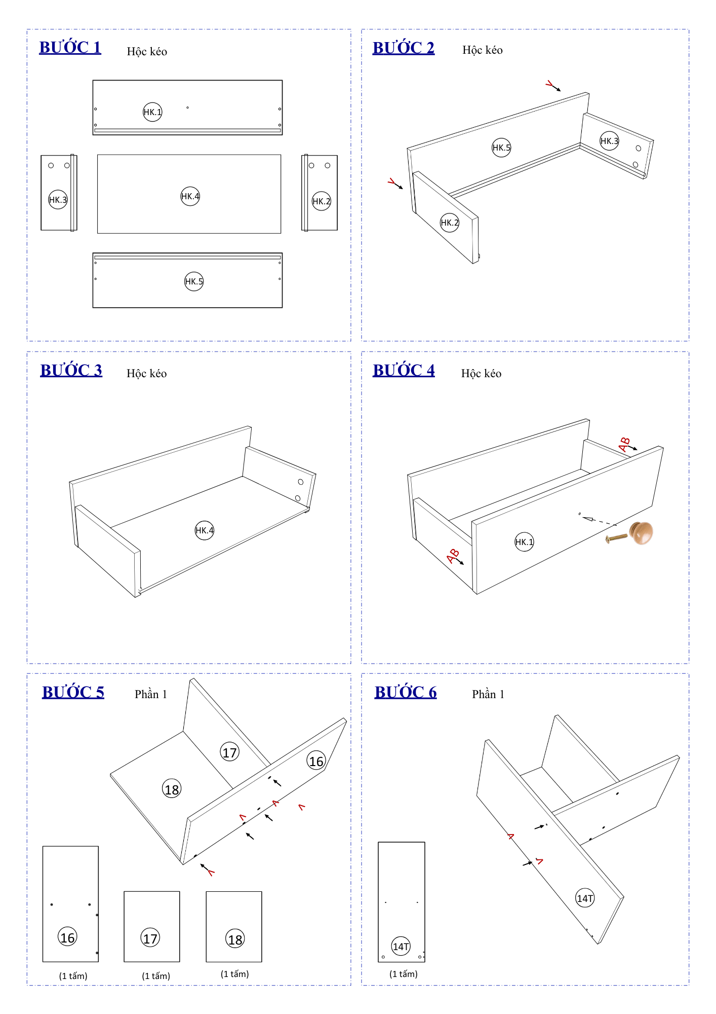 Hướng Dẫn Lắp Ráp Kệ Sách FB61 FIVO 147cm