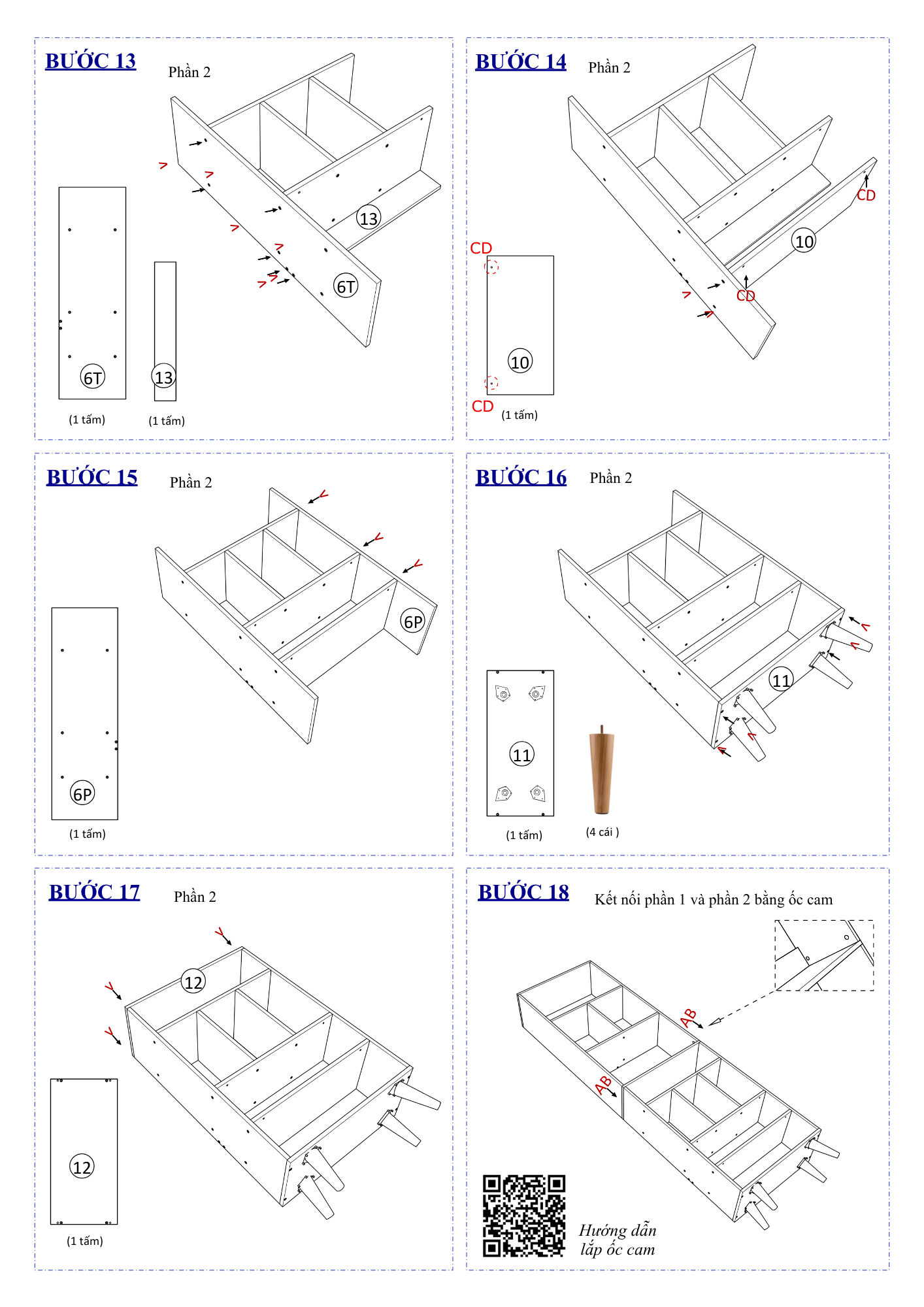 Hướng Dẫn Lắp Ráp Kệ Sách FB61 FIVO 177cm
