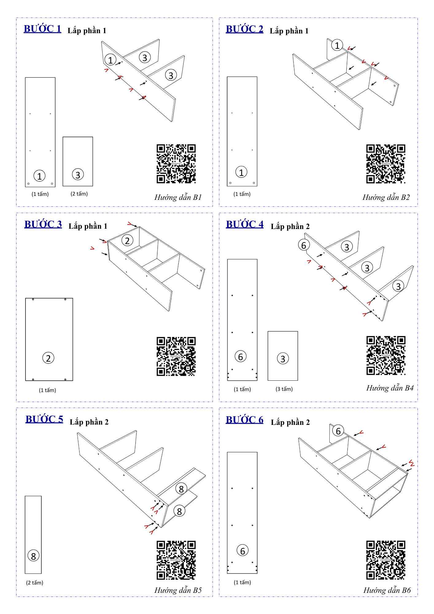 Hướng Dẫn Lắp Ráp Kệ Sách FB70 FIVO 40cm