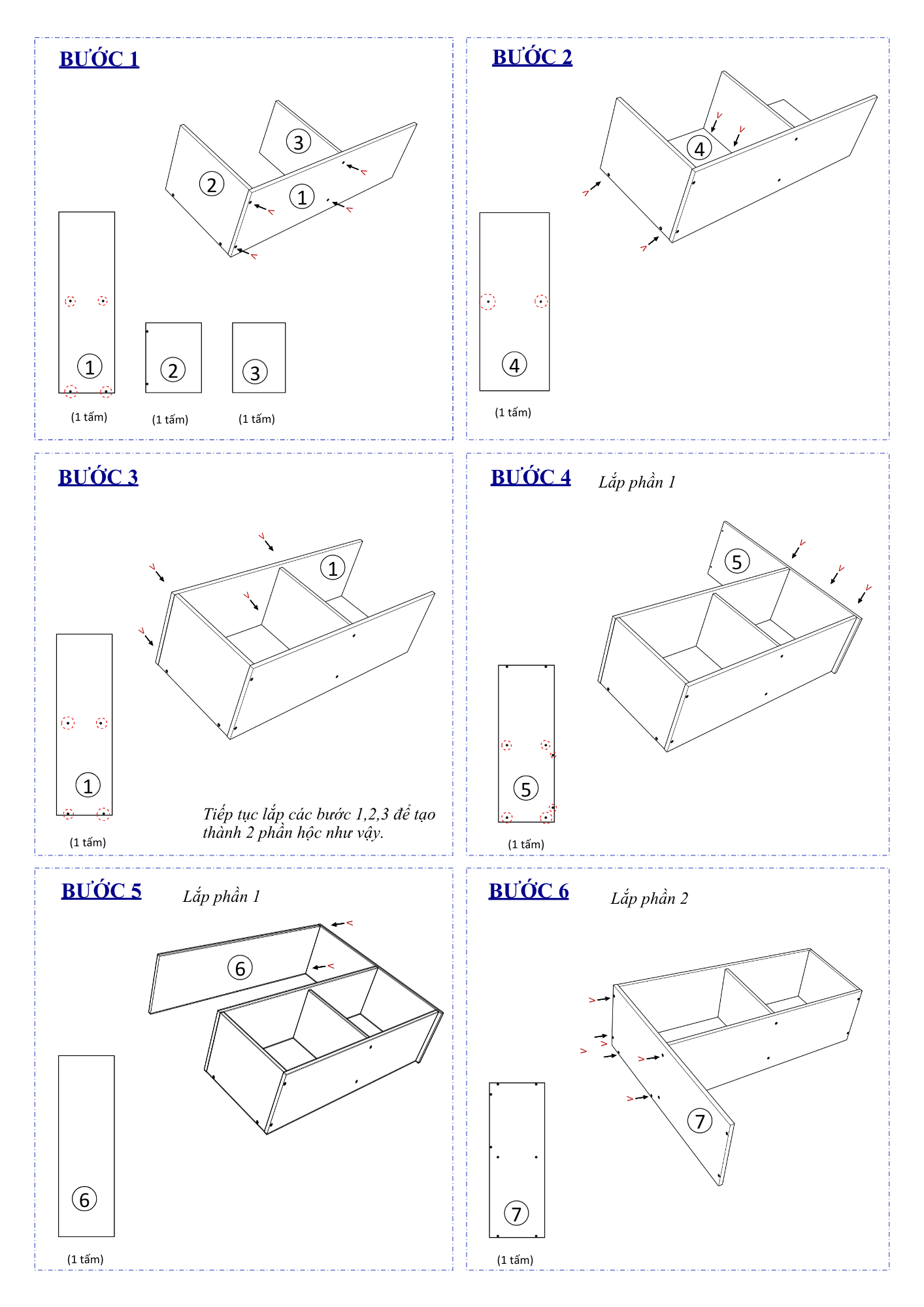 Hướng dẫn lắp ráp Kệ Sách Cho Bé FB71 2 Tầng Ngang 80cm FIVO