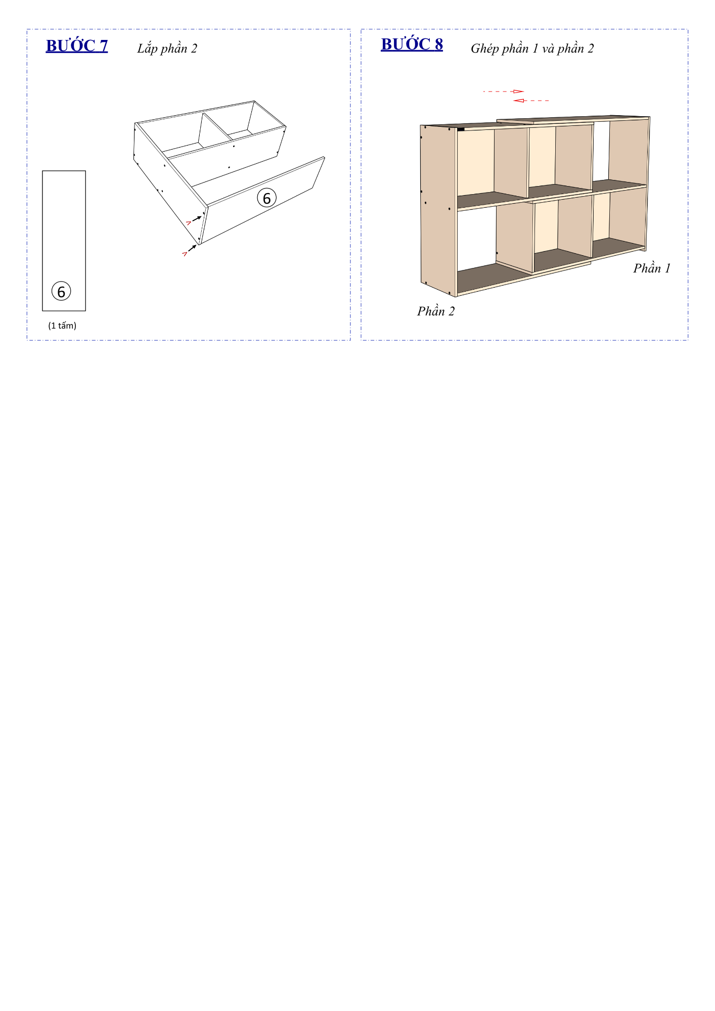 Hướng dẫn lắp ráp Kệ Sách Cho Bé FB71 2 Tầng Ngang 80cm FIVO