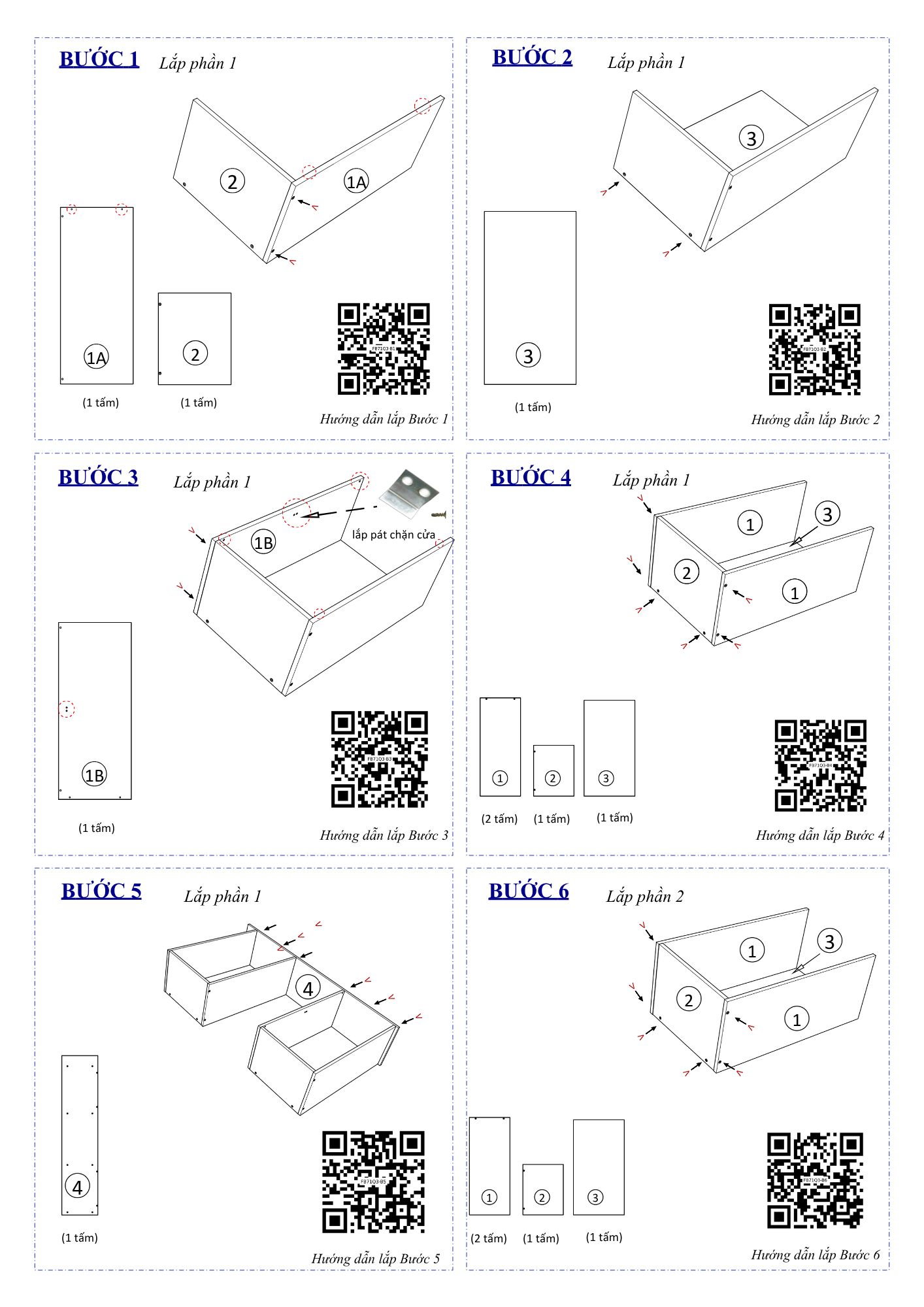 Hướng dẫn lắp ráp Kệ Sách Cho Bé FB71 3 Tầng Ngang 60cm Có Cửa FIVO