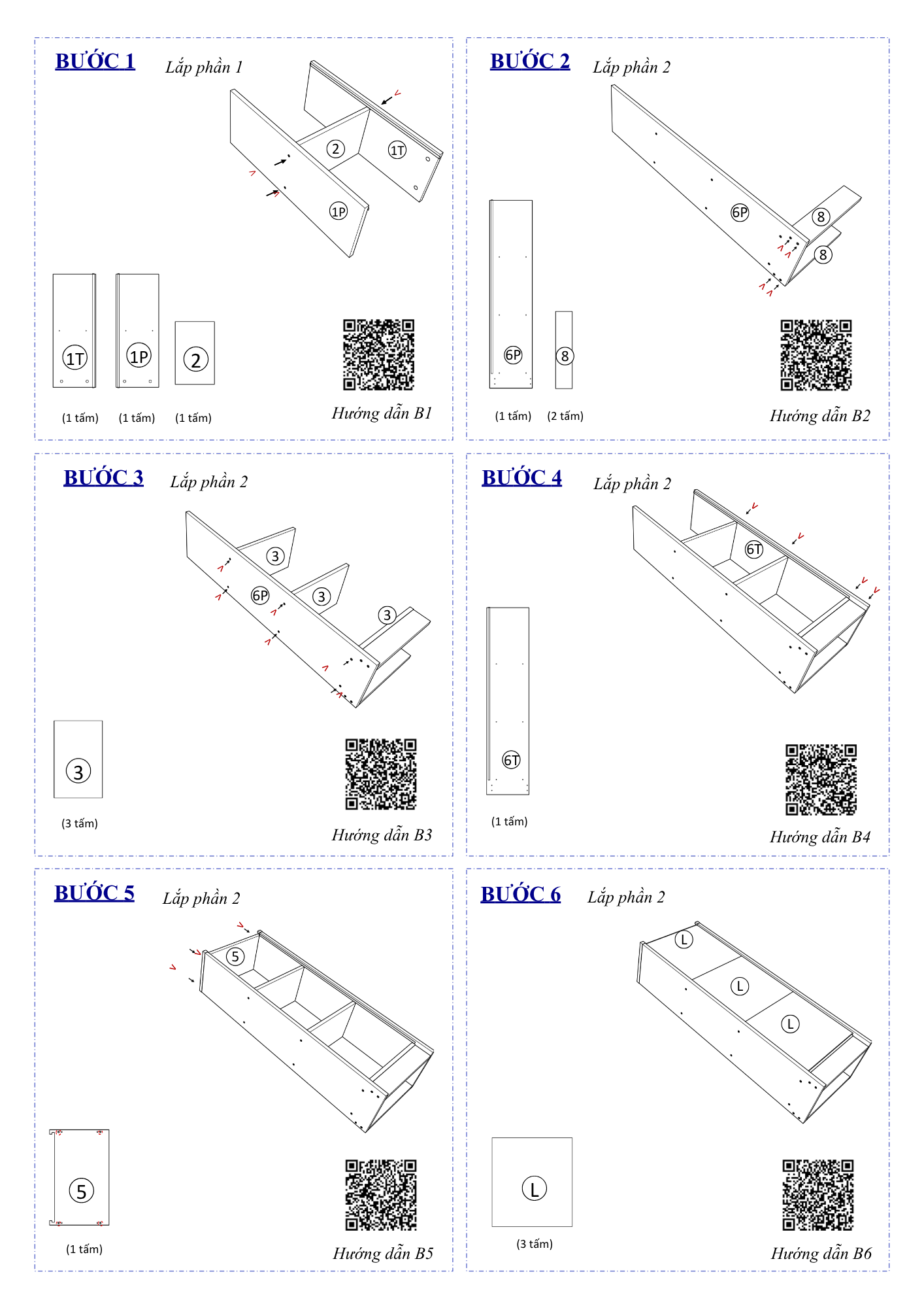 Hướng Dẫn Lắp Ráp Kệ Sách FB73 FIVO 40cm
