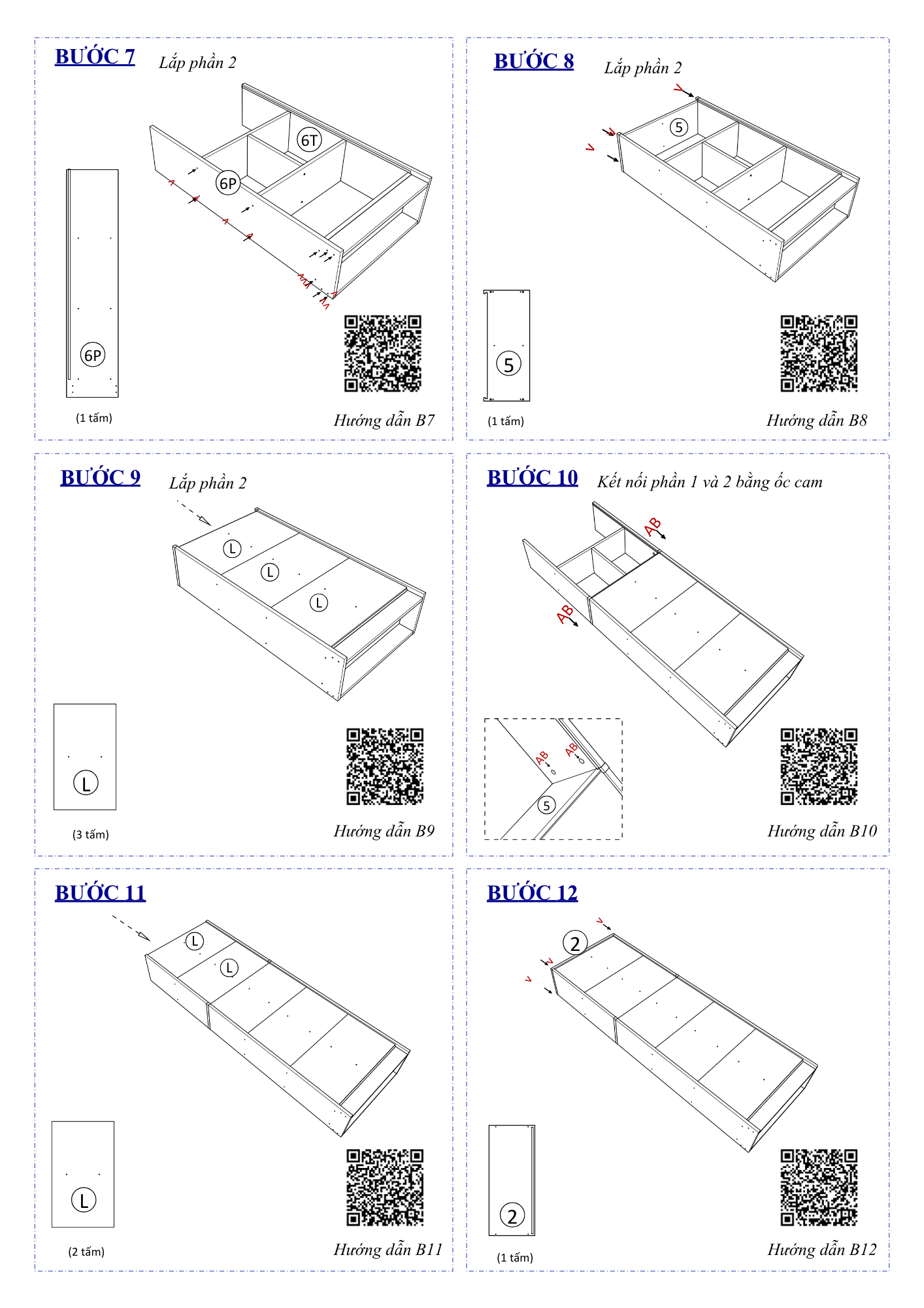 Hướng Dẫn Lắp Ráp Kệ Sách FB73 FIVO 60cm