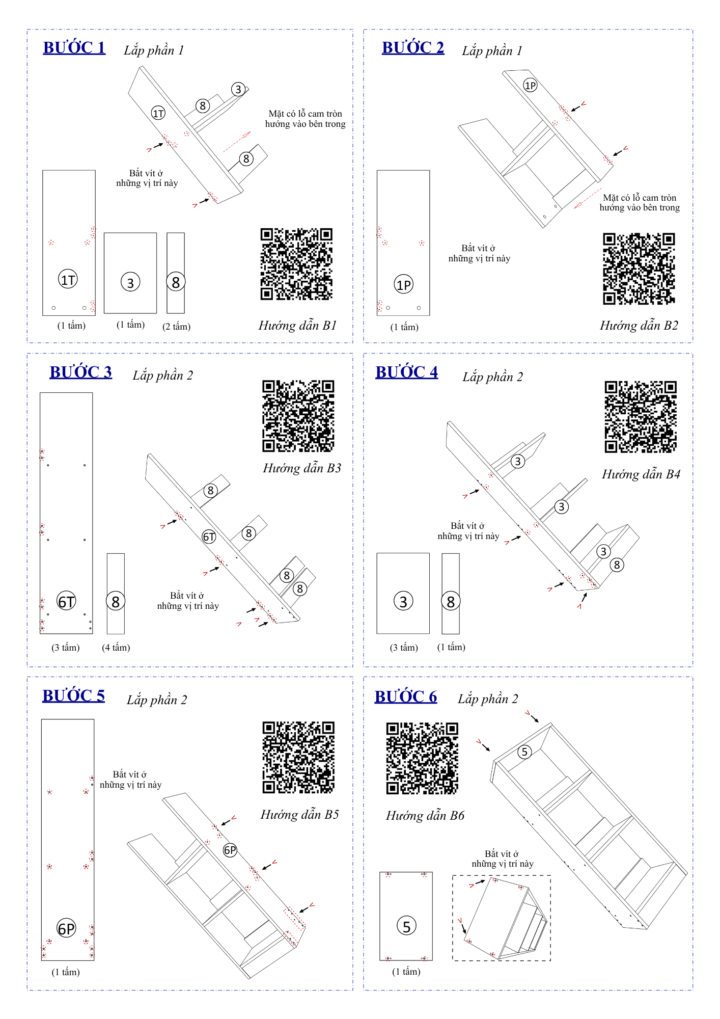 Hướng Dẫn Lắp Ráp Kệ Sách FB74 FIVO 40cm