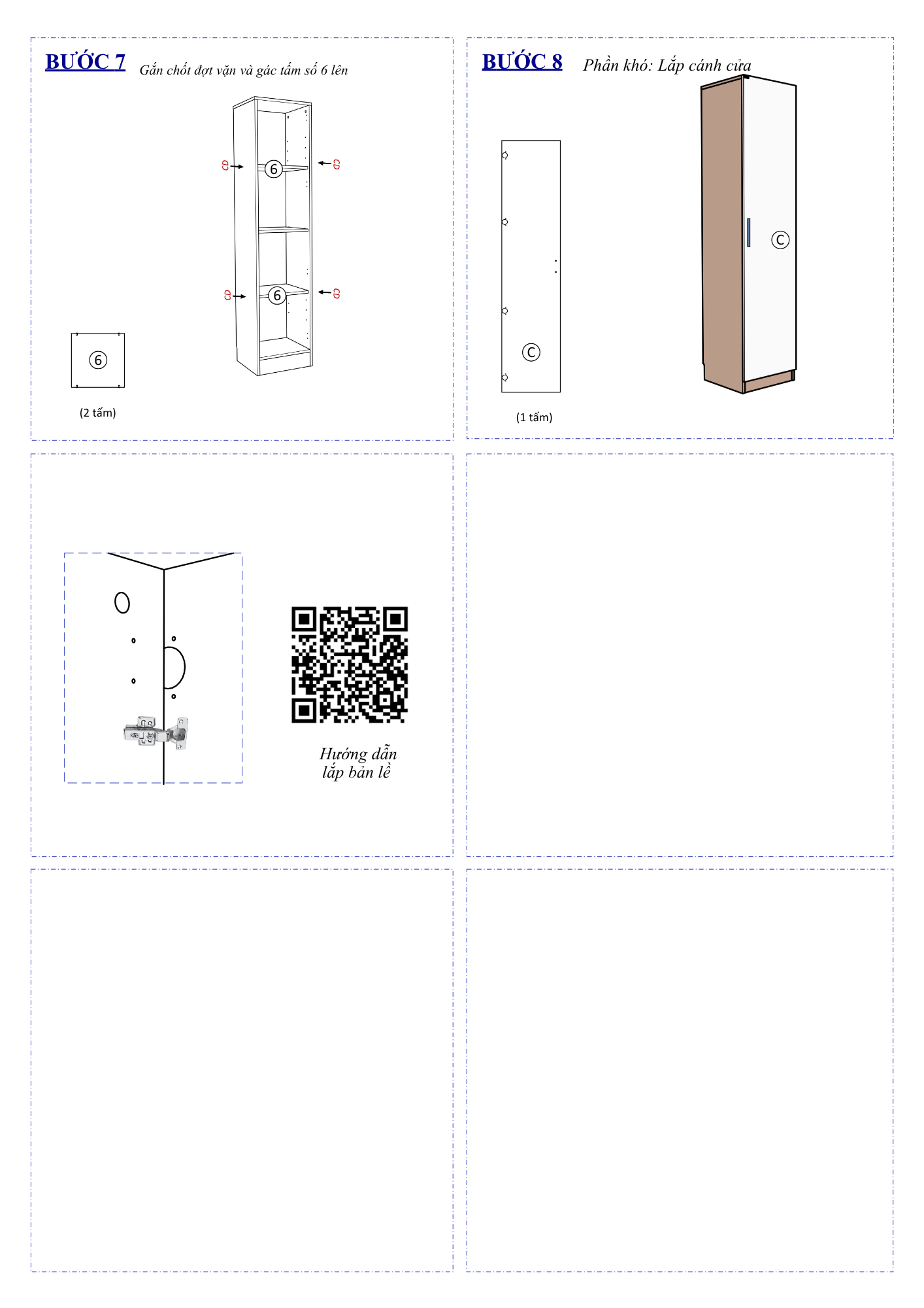 Hướng Dẫn Lắp Ráp Tủ Quần Áo Gỗ FC06 FIVO Đồ Gấp