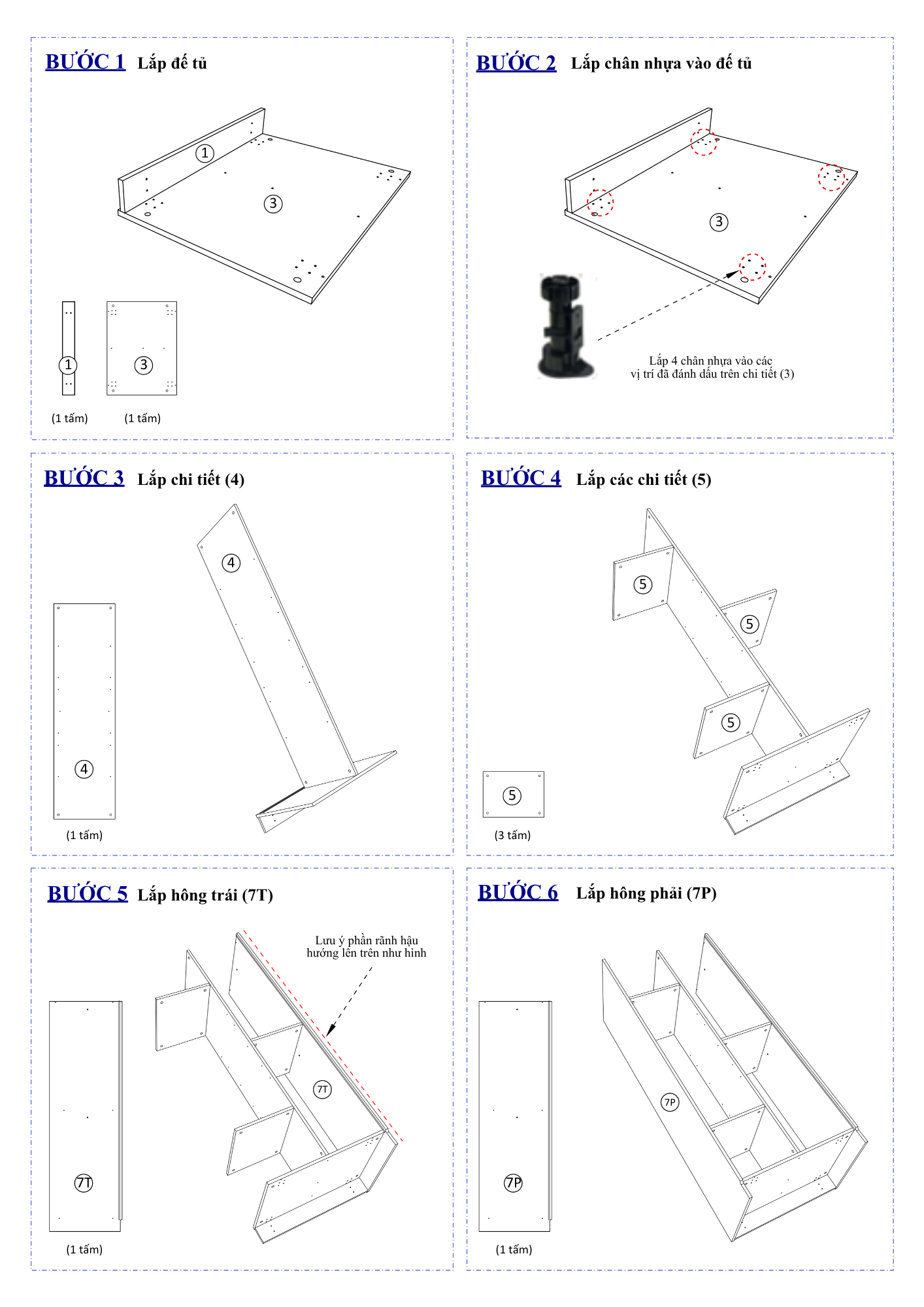 Hướng dẫn lắp ráp Tủ Quần Áo FC31 FIVO Ngang 80cm, Cao 190cm