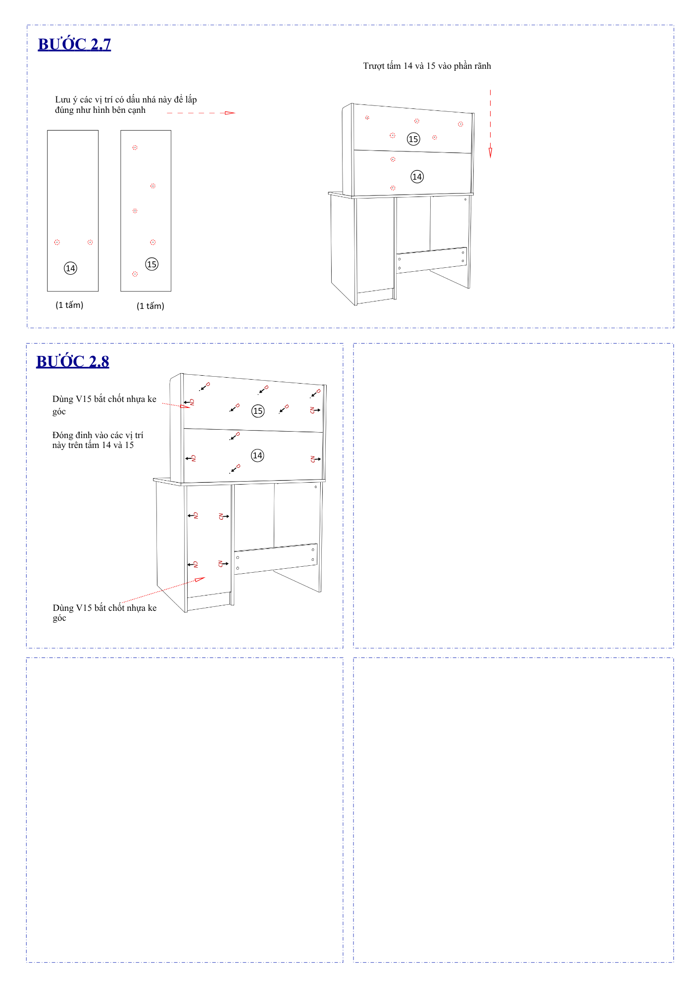 Hướng dẫn lắp ráp Bàn Làm Việc FD05 FIVO Cao 136cm