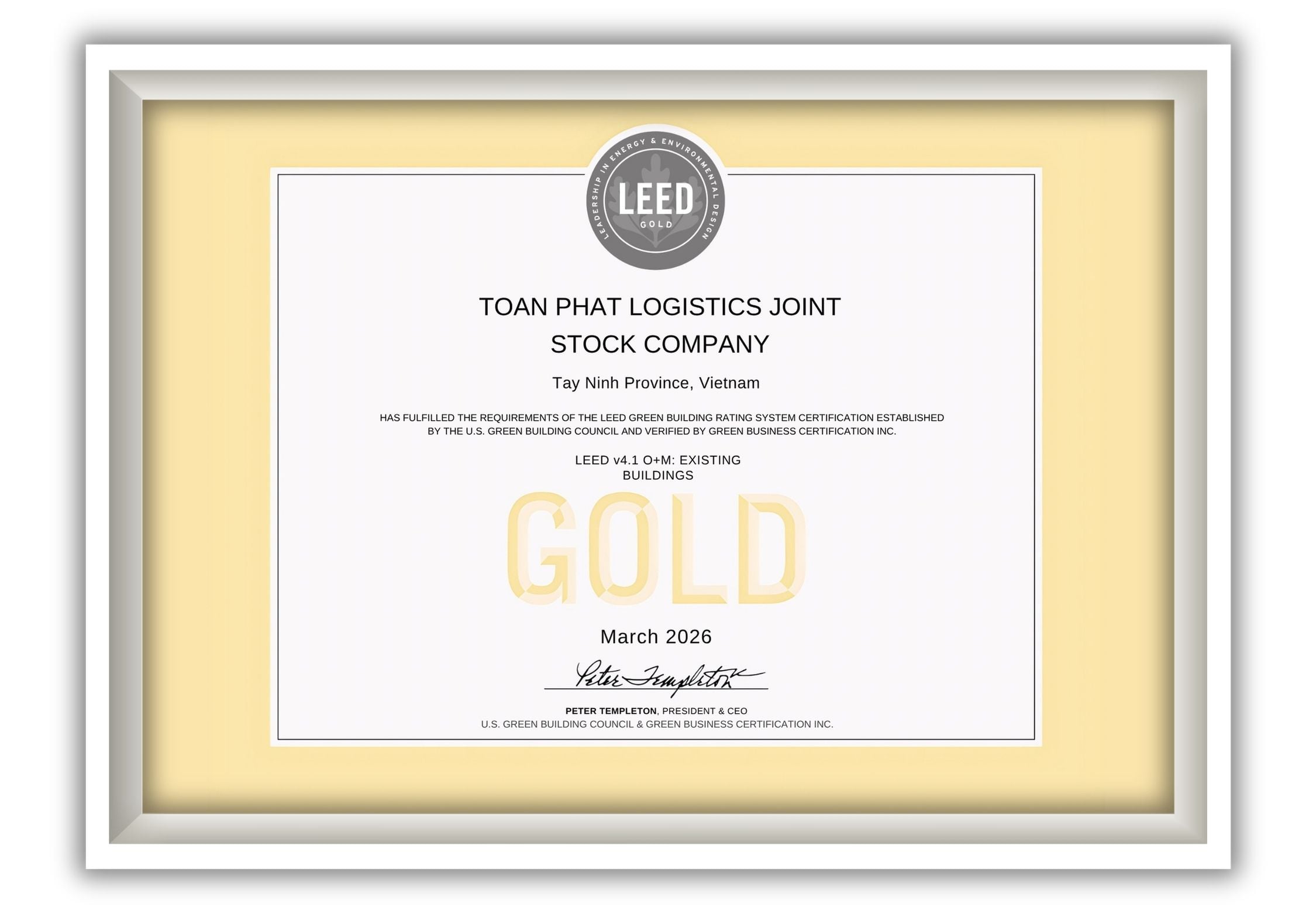 CHỨNG NHẬN LEED GOLD - KHO LẠNH TOÀN PHÁT.jpg