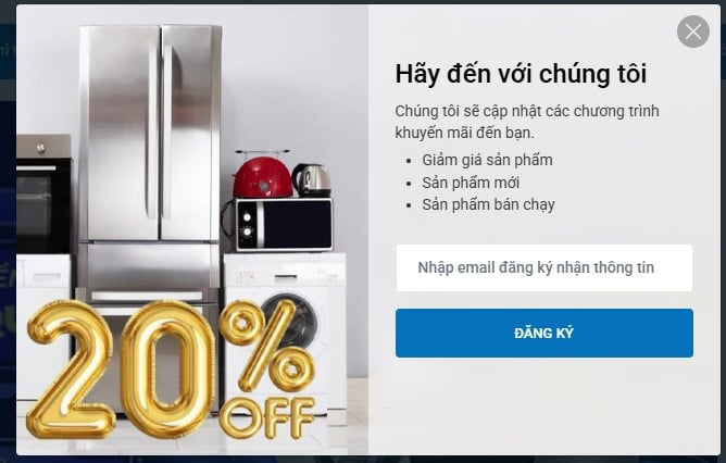 Popup form liên hệ