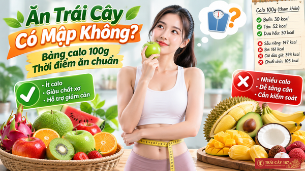 Ăn trái cây có mập không? Bảng calo 100g, thời điểm ăn